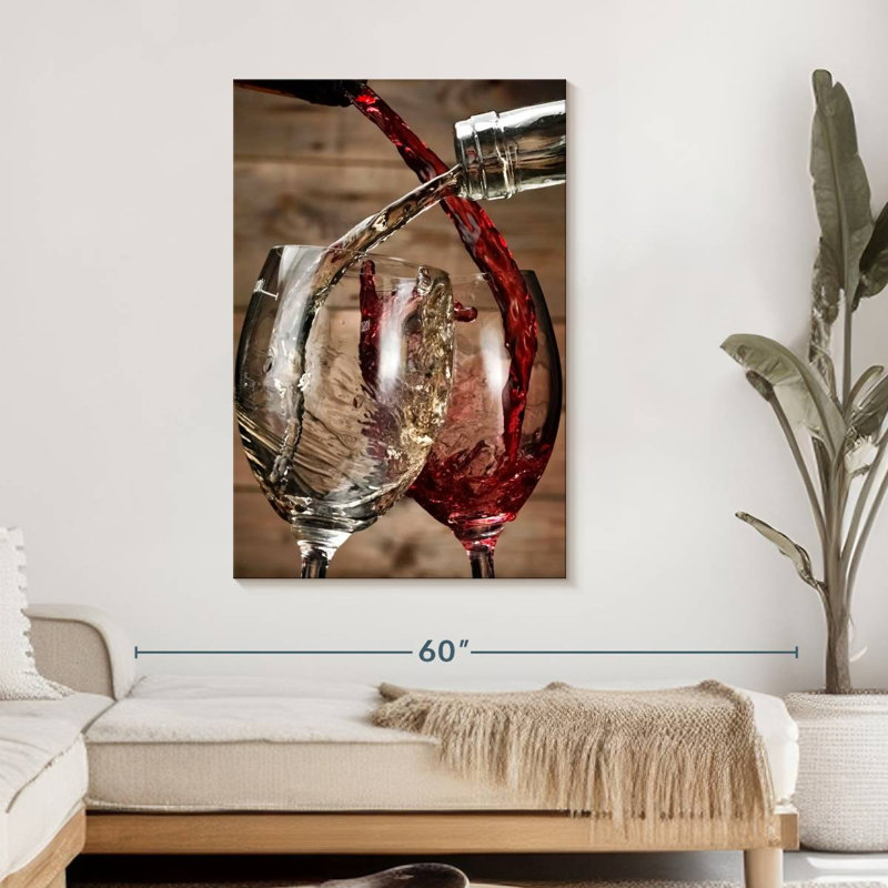 " Wine Splashes ", 45" H x 30" W x 1.25" D