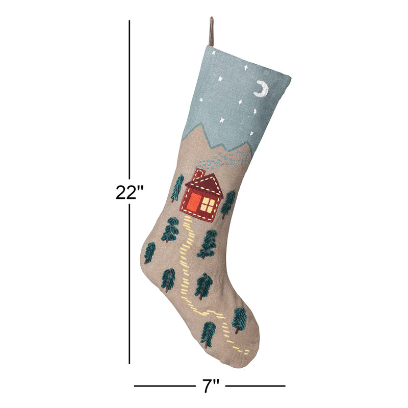 Cabin Cozy Linen Stocking