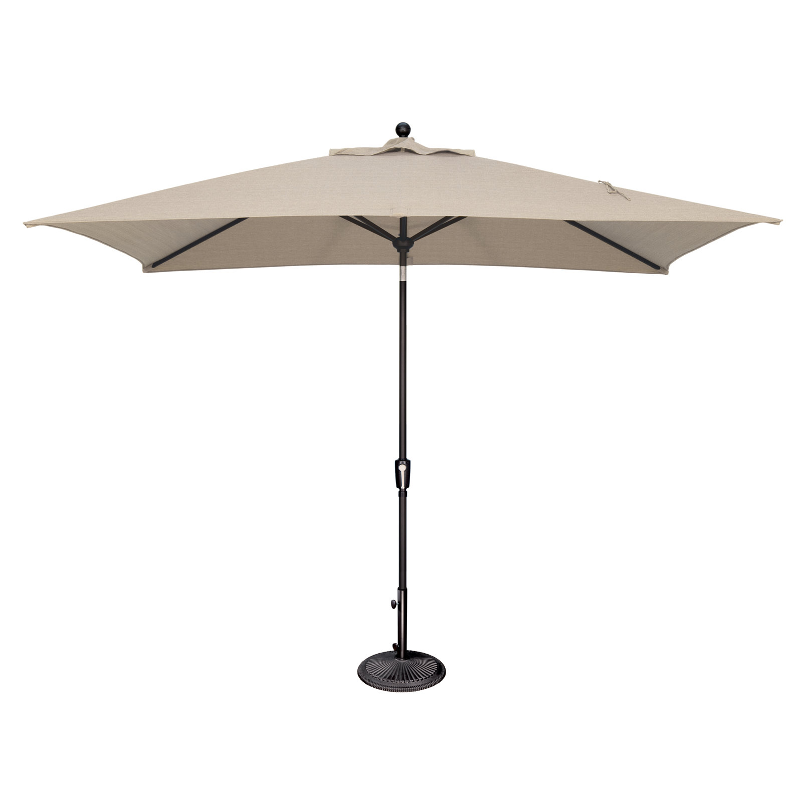 Launceston 78'' Outdoor Umbrella, Antique Beige Sunbrella® Canvas, Black