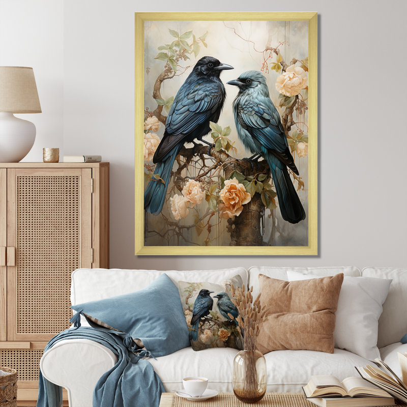 Kelvon Crow Serenity And Force II sur toile, H 20 po x l 12 po, Encadrement doré