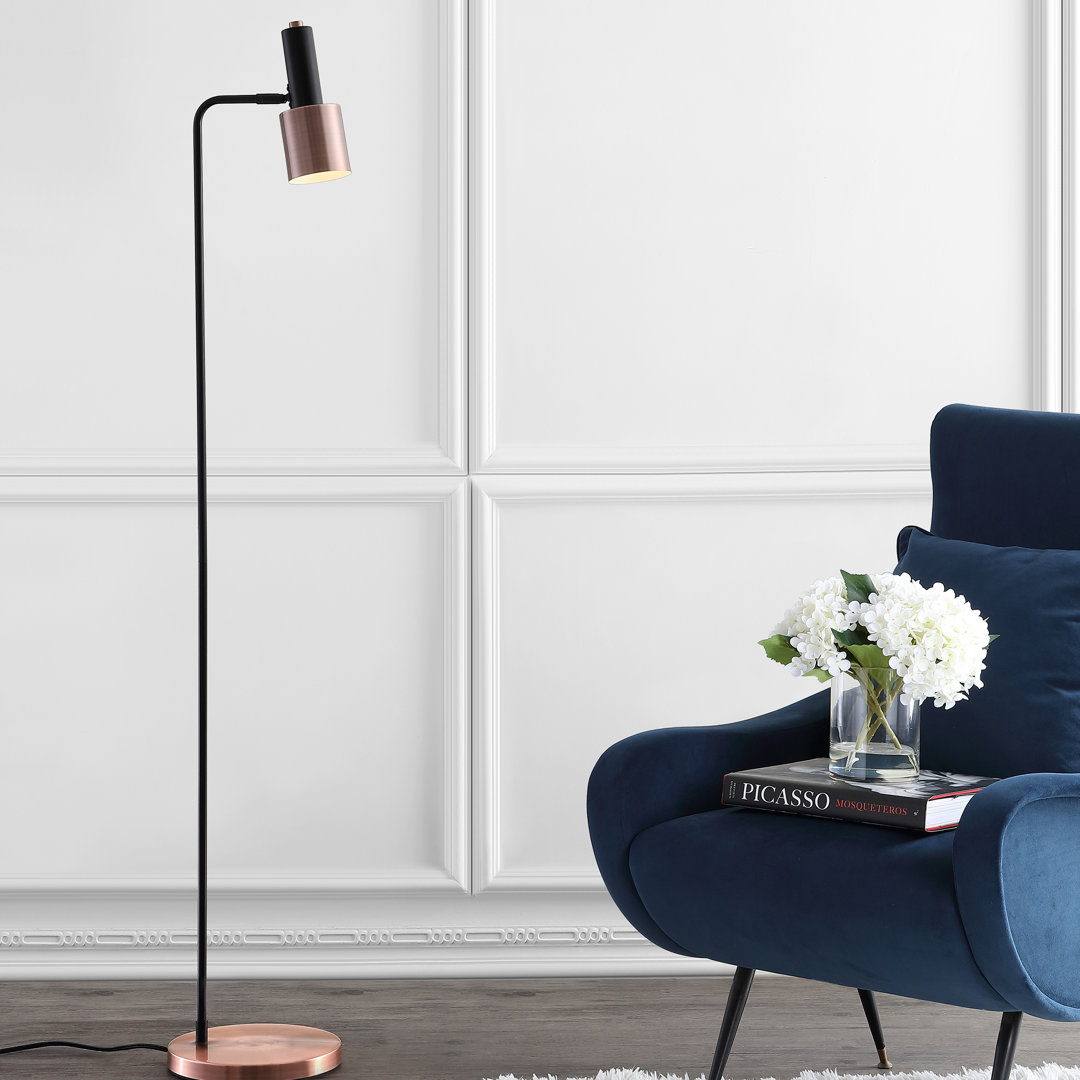 Deloris 59.5'' Copper/Black Task Floor Lamp Brayden Studio®