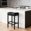 Ensemble de 2 tabourets de bar sans dossier de 65 cm avec siège en cuir souple, pouvant supporter jusqu'à 136 kg, idéal pour un îlot de cuisine moderne.-1593289187-1588077910-1577201786