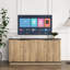 Le buffet multifonctionnel en panneau de fibres à densité moyenne, un choix idéal pour le rangement de la télévision et de la vaisselle dans les maisons modernes, offre des dimensions de 55 x 15,7 x 29,6 pouces.