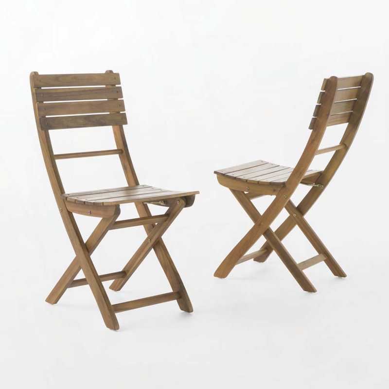 Outdoor Acacia Wood Folding Dining Chair, Natural
