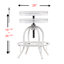 Tabouret de coiffeuse pivotant industriel à hauteur réglable
