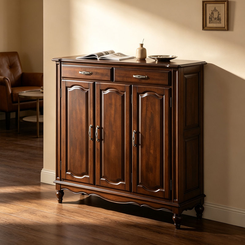 American style retro storage shoe cabinet