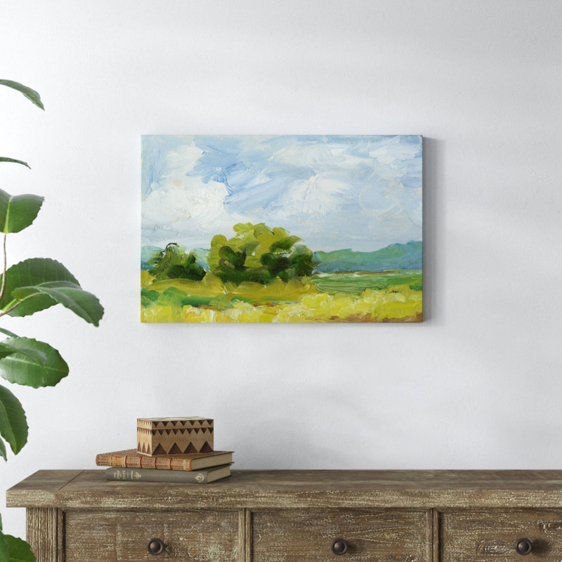 Field Color Study I by Ethan Harper - Painting Print, Wrapped Canvas, 20cm H x 30cm W