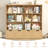 Kirklyn 49.4″ 7-Cube Standard Bookcase with 4 Drawers, Wood Storage Bookshelf in Mid-Century Modern, Oak-110218190