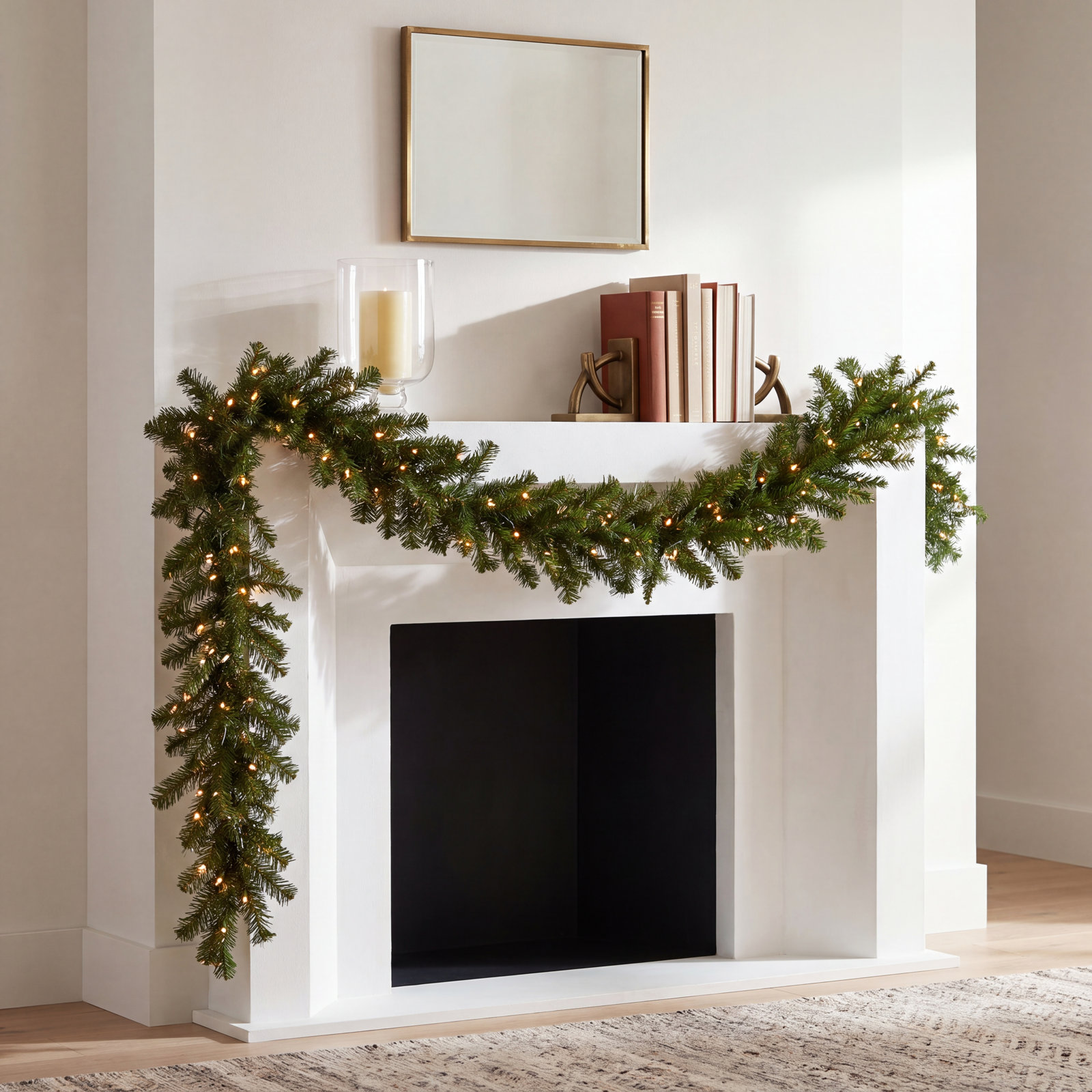 Pre-Lit Fir Christmas Garland, 10'