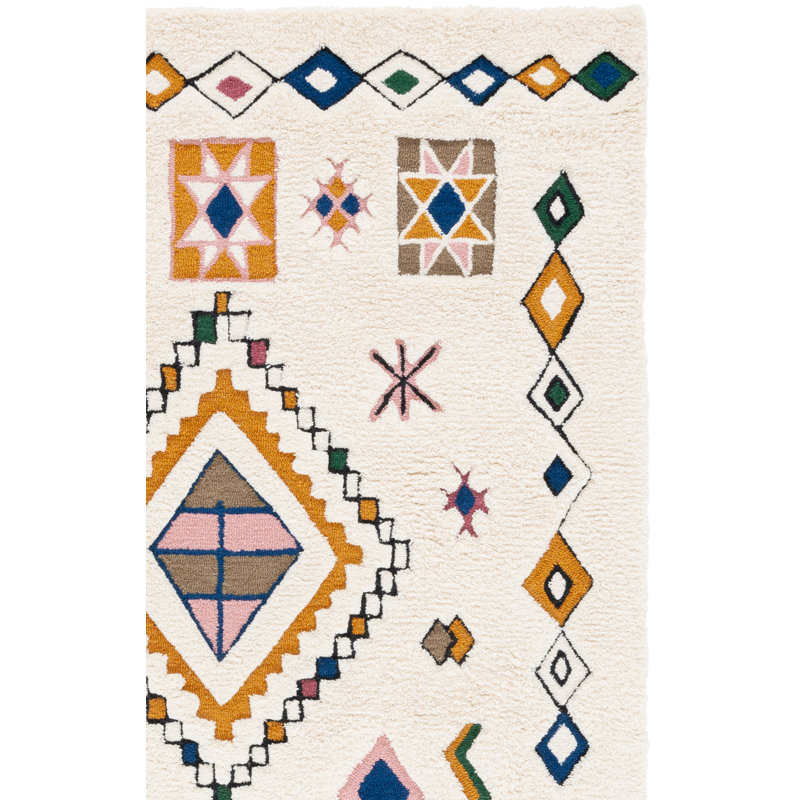 Tapis ivoire / vert Aril 921, Rectangle 4pi x 6 pi