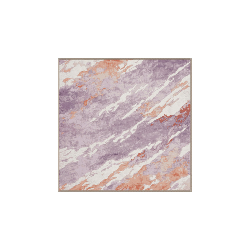Machine Washable Beige Area Rug, Square 6'