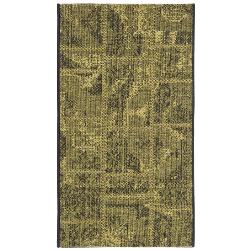 Wachusett Floral Green Area Rug, Rectangle 2' x 3'6"