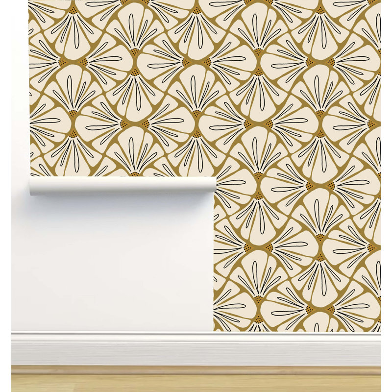Rouleau de papier peint adhésif texturé L 6 pi x l 24 po Amy Mac Ready Designs, Or