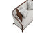 Houston Bouclé 2-Seater Loveseat - Pebble Gray/Walnut