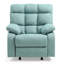 Élégant fauteuil inclinable rembourré bleu sarcelle-365896968