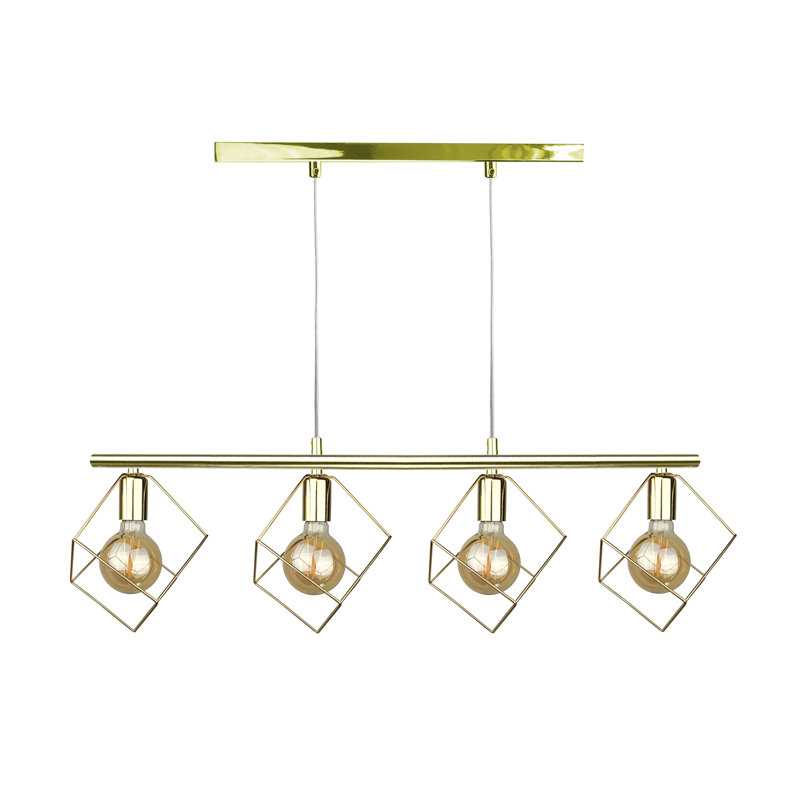 Antaneisha 4 - Light Kitchen Island Pendant, Gold, Gold