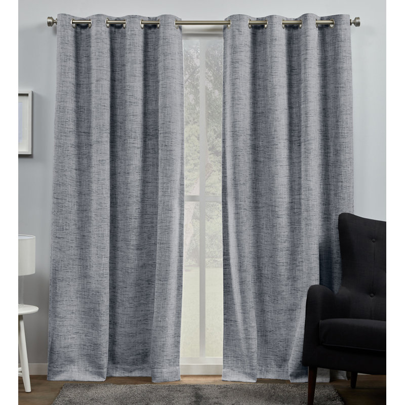 Paire de rideaux occultant et isolants avec œillets Palni, Indigo, l 52" x L 84"