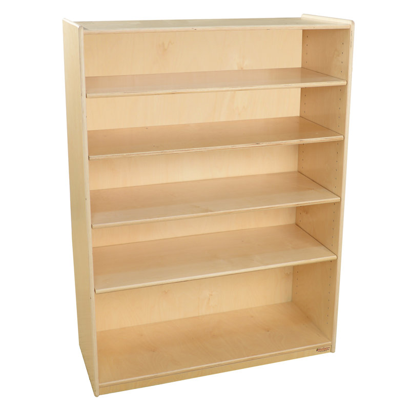 Birch Wood Adjustable Kids Bookshelf with Gloss Finish
