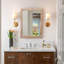 22 po x 30 po avec miroir en bois encadré pour la salle de bain-779096813