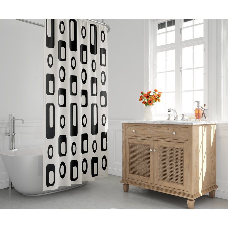 Rideau de douche Mette, Noir