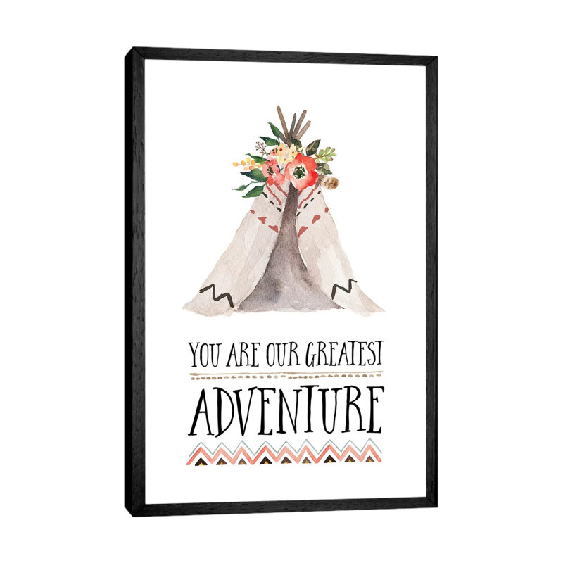 You Are Our Greatest Adventure - Print on Canvas, 66.04 cm H x 45.72 cm W, Black Framed