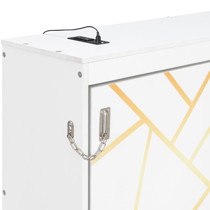 Lit simple blanc moderne avec fonctionnalité, motif, éclairage à DEL, option d'espace pour les petits espaces
