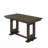 Rectangular Extendable Dining Table 18" Leaf Trestle Pedestal Base Dark Wood