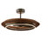 33" Rattan Caged Ceiling Fan With Dimmable LED Lights And Remote Control