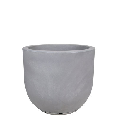 Pot à fleurs rond de 19,7 pouces Petar ECOBO, utilisation intérieure et extérieure Decora