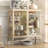 Beige Tempered Glass + Steel Display Cases