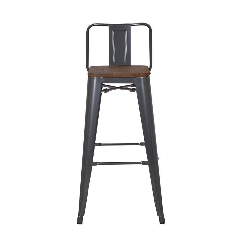 Julianne Counter Stool with Metal Frame, Grey