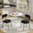 3 Piece Dining Room Round Table and Teddy Chairs Set-679604075-679603860