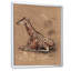 VIntage Giraffe on Brown - Peinture sur toile-67227936-67227946