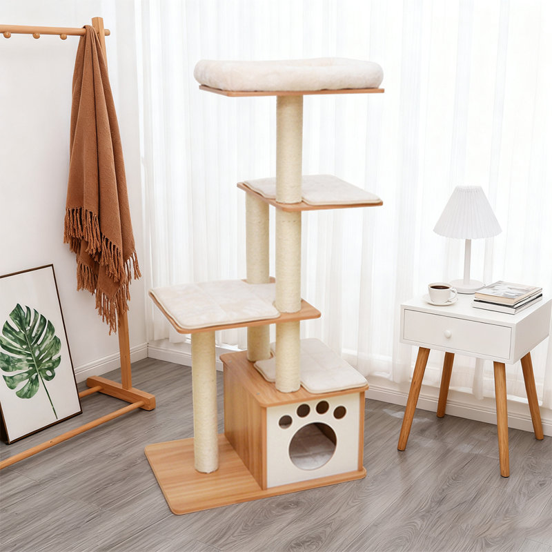 Multi-Layer Plush Cushioned Cat Tree