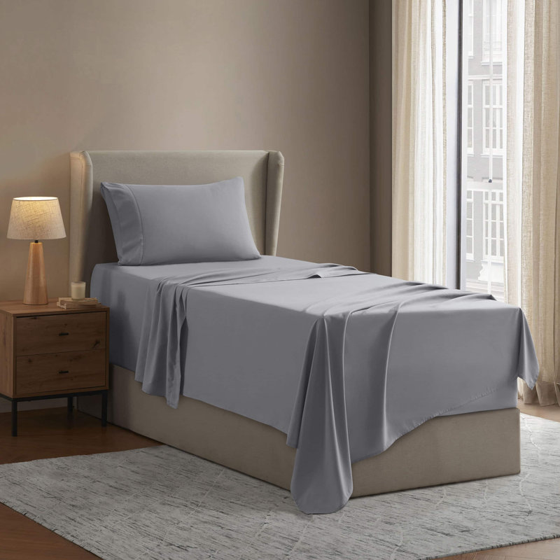 Ensemble de draps Luxury Collection Classic, Simple, Gris iridium