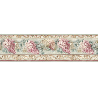Kabat Pink Lilacs Floral Border