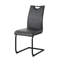 Chaise rembourrée gris anthracite pour salon 2. Design moderne pour la chambre à coucher, la cuisine et la salle à manger. Pieds en métal noir, siège ergonomique avec éponge. Imperméable, facile à nettoyer. Lignes lisses, base solide.-594249669-594249671