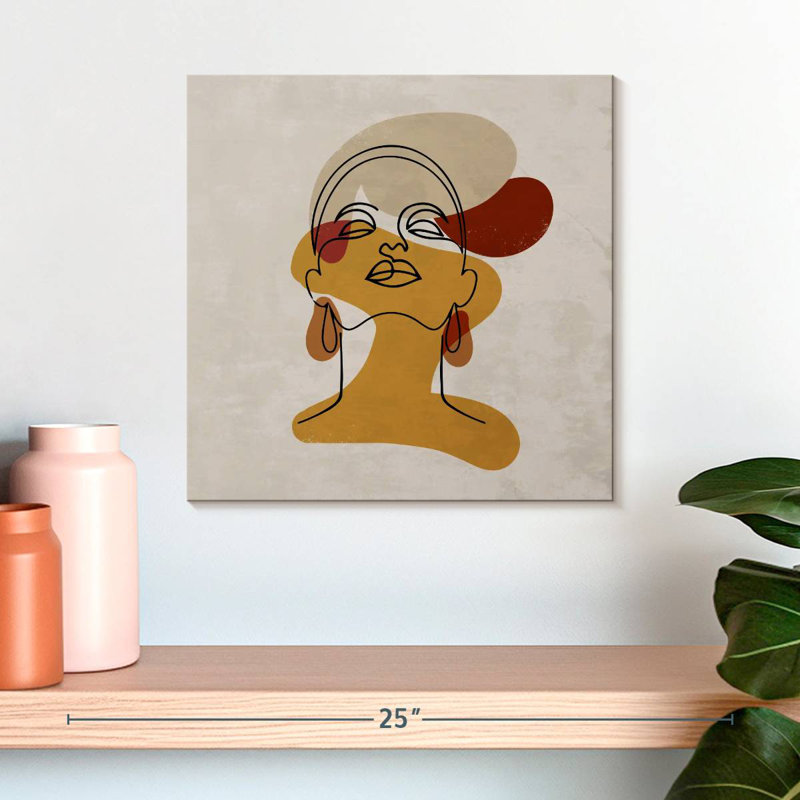 Visage de femme Leisha Boho I, H 16 po x l 16 po