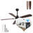 Breathtaking Comfort, Effortless Style: 52" Smart Ceiling Fan With Dimmable LED & 3 Mounting Options-1238154696-1238154698