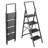 4 Step Ladder, Folding Step Stool with Wide Anti-Slip Pedal, 350lbs