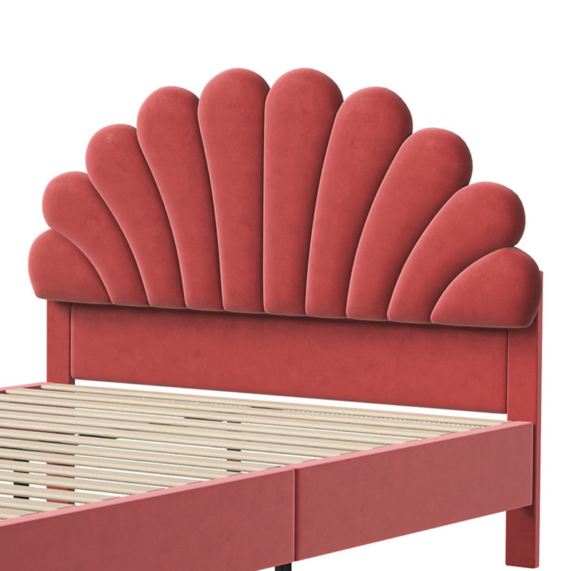 Upholstered Bed, Red, European Double (140X200cm)