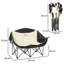Outsunny Double Camping Chair for Adults with Armrests 250kg Capacity-970807859