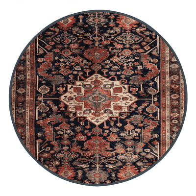 Machine Washable Persian Brown Area Rug