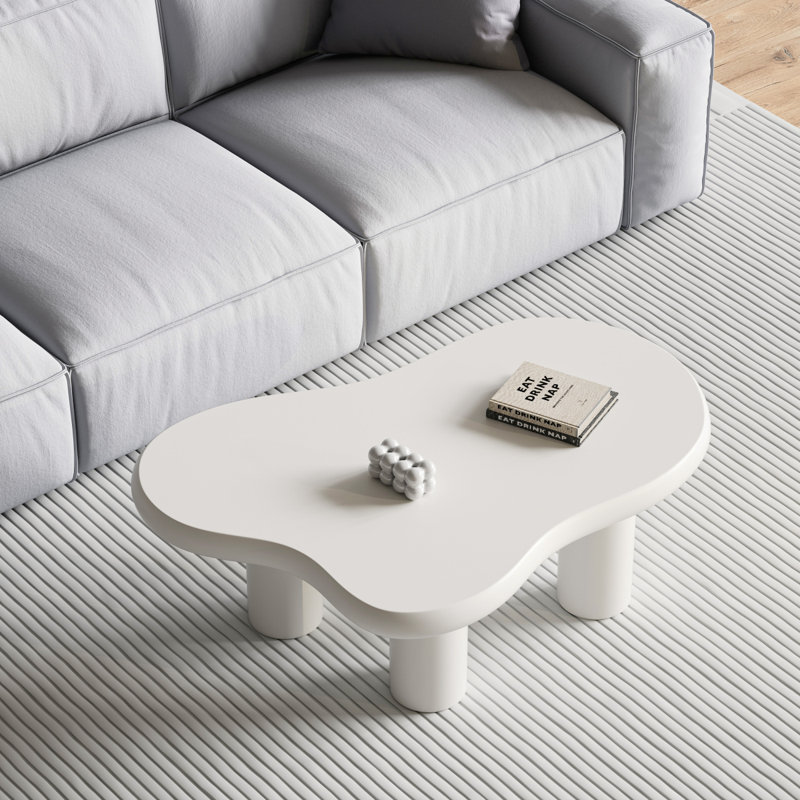 Table basse Cloud, H 15,75 po x L 39,4 po x l 27,56 po, Blanc