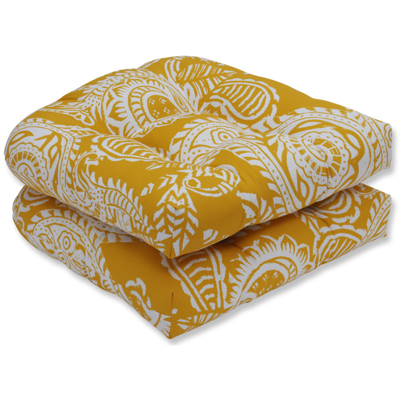 Outdoor 5'' Rocking Chair Seat Cushion, Yellow