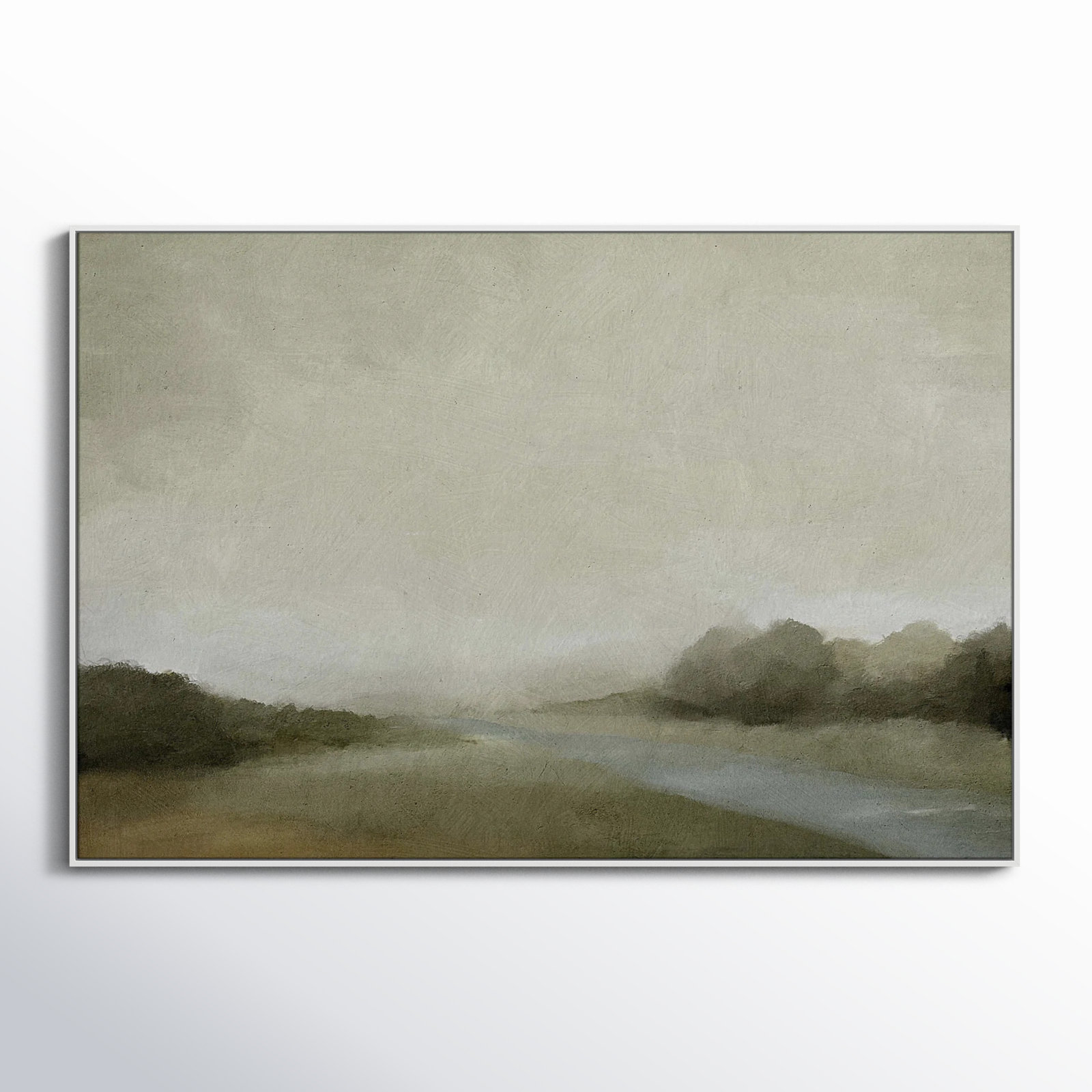 Vanora "Lovers Creek" Painting, 41.5" H x 61.5" W, Silver