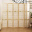 Paravent 6 panneaux de style japonais avec tablettes, couleur bois-1097028757-1097028756