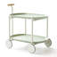 Chariot de rangement Moon Storage Cart Nordic Internet Mobile Trolley, étagère double pour cuisine et salon, design simple, sans odeur, largeur idéale pour les petits îlots, forme rectangulaire, chariot avec étagère en forme de T.