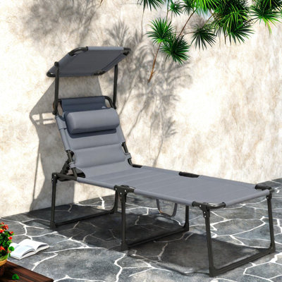 Méridiennes de patio portatives réglables, méridienne d'extérieur moderne en acier
