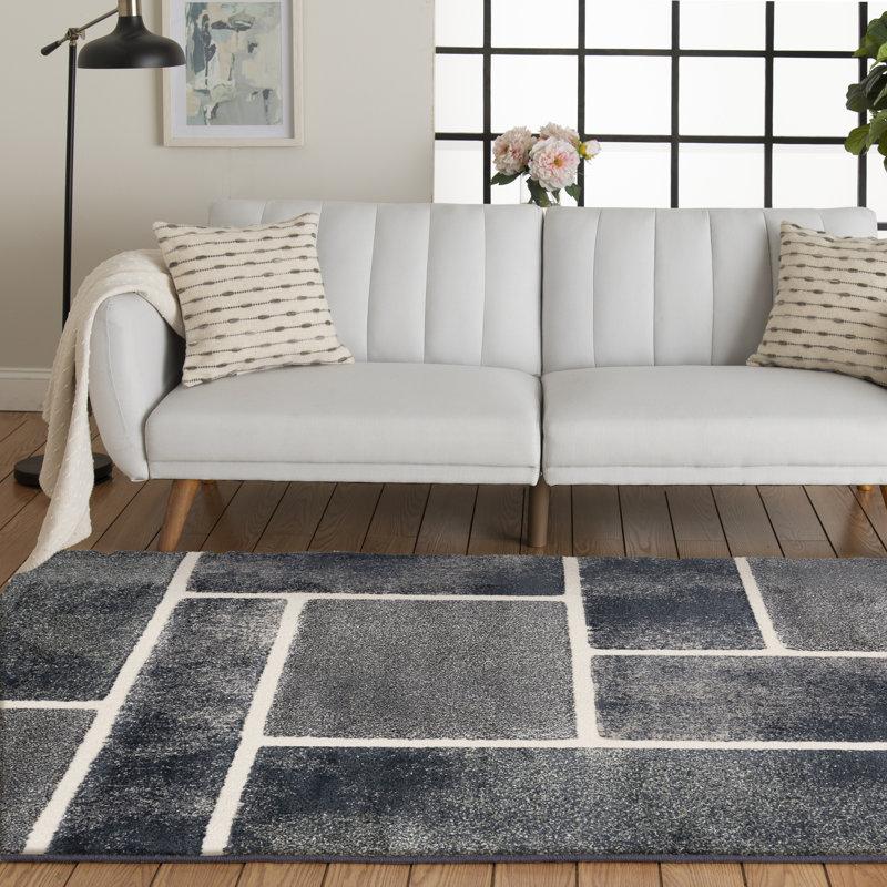 Davintinz Nataleigh Blue Area Rug, Rectangle 5' x 7'6"